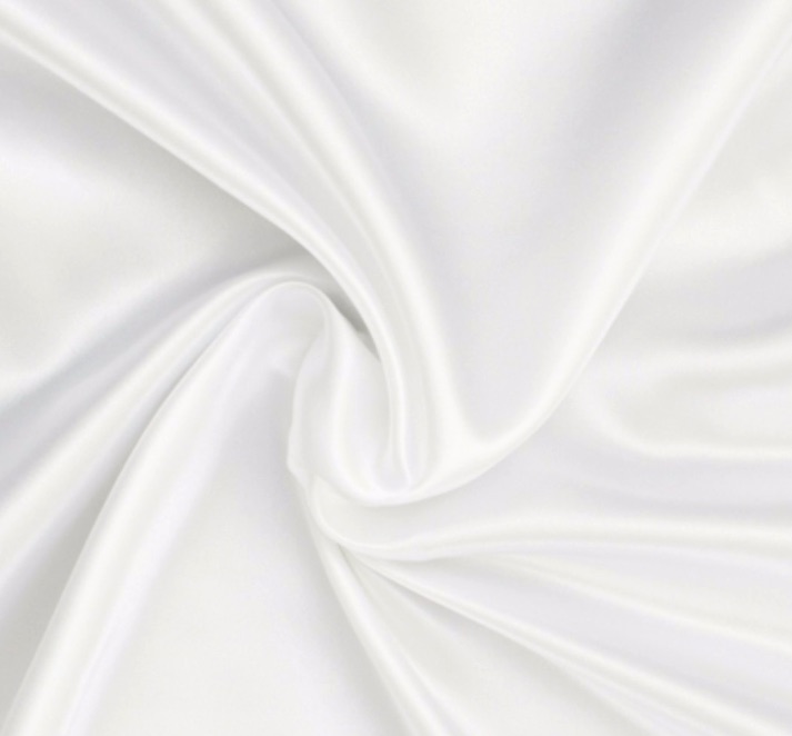 Простынь на резинке Сатин Белая
