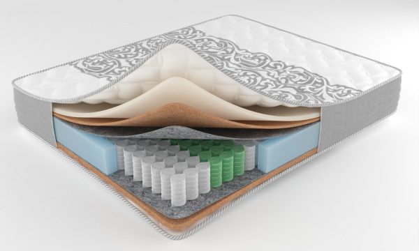 Жёсткий ортопедический матрас Leila на независимом пружинном блоке EVS500