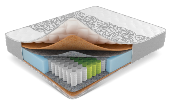Ортопедический матрас Viola средней жёсткости на независимом пружинном блоке EVS500