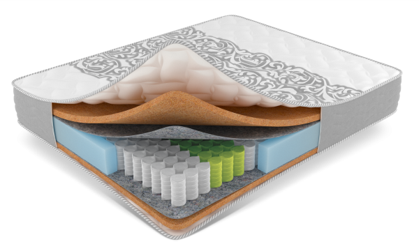 Жёсткий ортопедический матрас Jessica на независимом пружинном блоке EVS500
